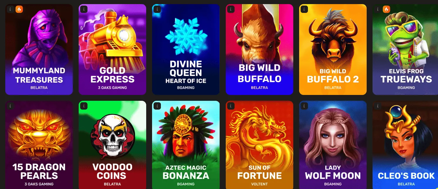 Oliver Casino giochi